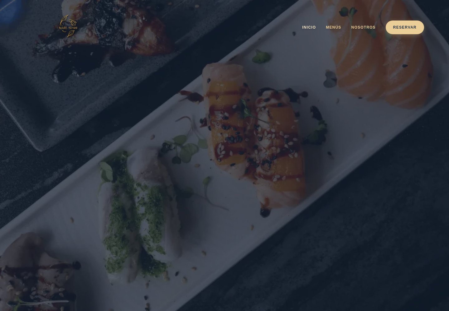 Captura del proyecto MARE SUSHI