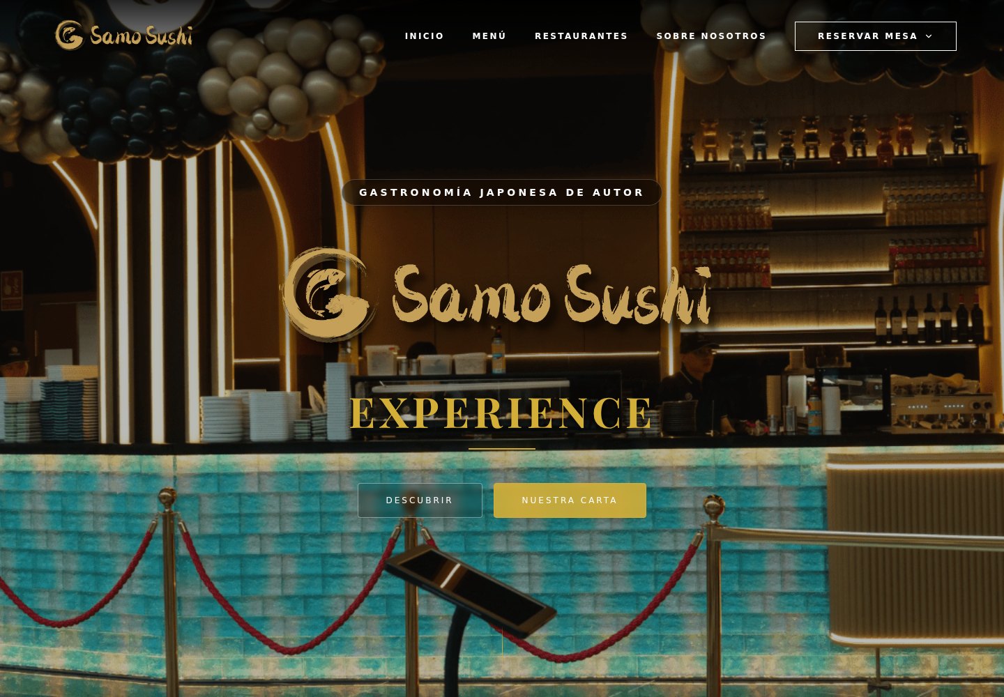Captura del proyecto SAMO SUSHI